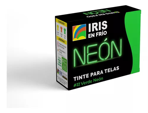 Tinte Iris Frio #22 Verde Neón Tintura Ropa Color Tinte Tela Pigmento Textil Colorante