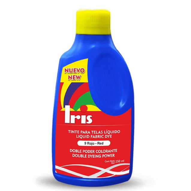 Tinte Iris Liquido #9 Rojo Tintura Ropa Color Tinte Tela Pigmento Textil Colorante