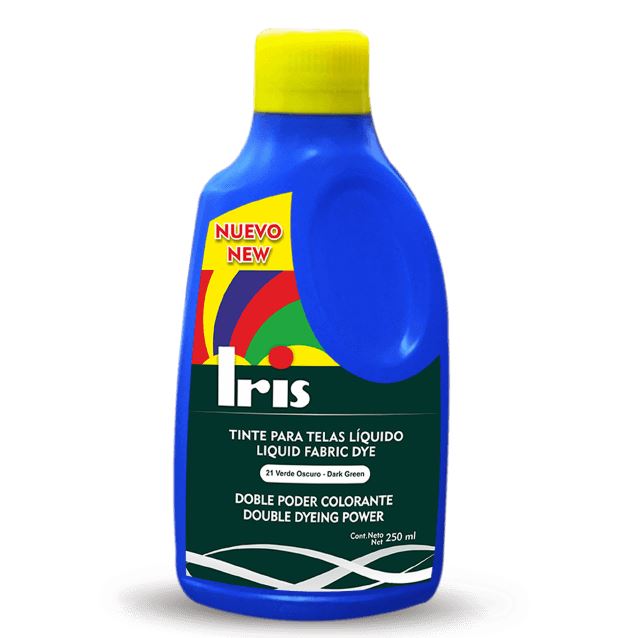 Tinte Iris Liquido #21 Verde Oscuro Tintura Ropa Color Tinte Tela Pigmento Textil Colorante