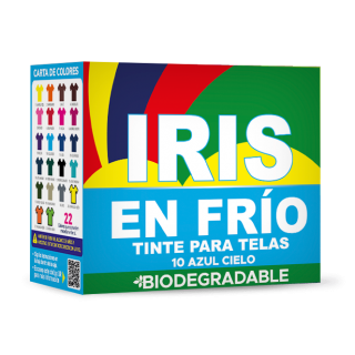 Tinte Iris Frio #10 Azul Cielo Tintura Ropa Color Tinte Tela Pigmento Textil Colorante