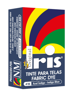 Tinte Iris Caliente #36 Azul Indigo Tintura Ropa Color Tinte Tela Pigmento Textil Colorante