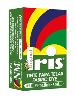 Tinte Iris Caliente #31 Verde Hoja Tintura Ropa Color Tinte Tela Pigmento Textil Colorante