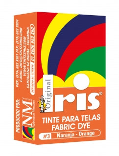 Tinte Iris Caliente #3 Naranja Tintura Ropa Color Tinte Tela Pigmento Textil Colorante