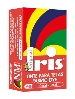 Tinte Iris Caliente #40 Coral Tintura Ropa Color Tinte Tela Pigmento Textil Colorante