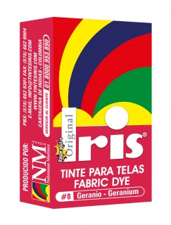 Tinte Iris Caliente #8 Geranio Terracota Tintura Ropa Color Tinte Tela Pigmento Textil Colorante