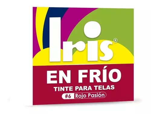 Tinte Iris Frio #6 Rojo Pasión Tintura Ropa Color Tinte Tela Pigmento Textil Colorante