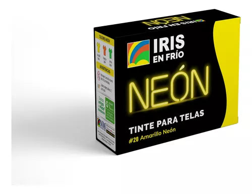 Tinte Iris Frio #20 Amarillo Neón Tintura Ropa Color Tinte Tela Pigmento Textil Colorante