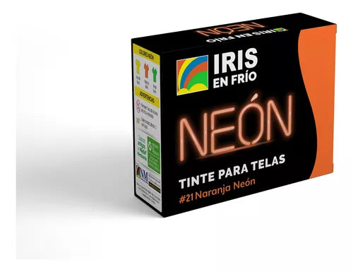 Tinte Iris Frio #21 Naranja Neón Tintura Ropa Color Tinte Tela Pigmento Textil Colorante