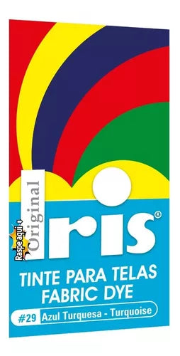 Tinte Iris Caliente #29 Azul Turquesa Tintura Ropa Color Tinte Tela Pigmento Textil Colorante