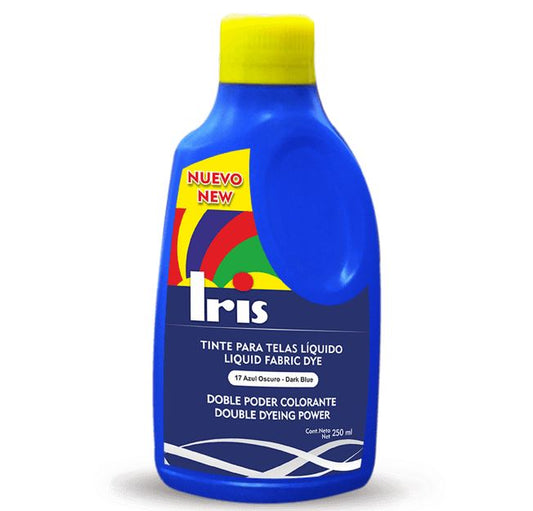 Tinte Iris Liquido #17 Azul Oscuro Tintura Ropa Color Tinte Tela Pigmento Textil Colorante