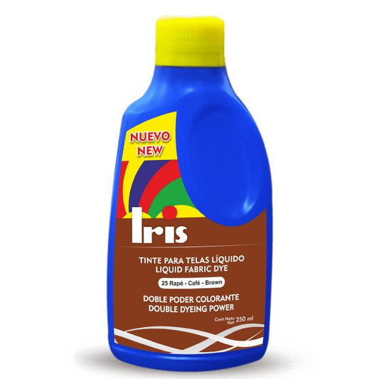 Tinte Iris Liquido #25 Cafe Tintura Ropa Color Tinte Tela Pigmento Textil Colorante