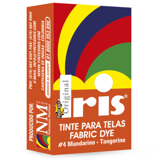 Tinte Iris Caliente #4 Mandarina Tintura Ropa Color Tinte Tela Pigmento Textil Colorante